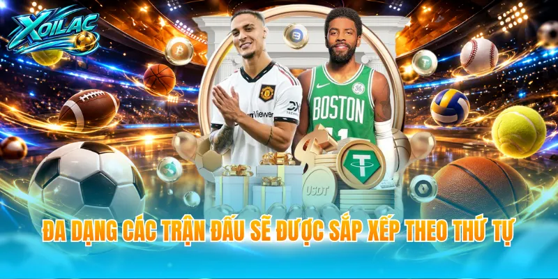 Đa dạng các trận đấu sẽ được sắp xếp theo thứ tự